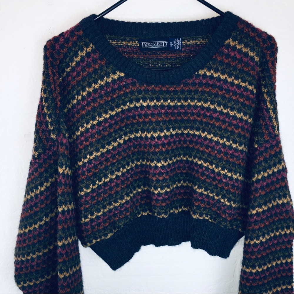 Women’s long Sleeve LandsEnds crop Sweater